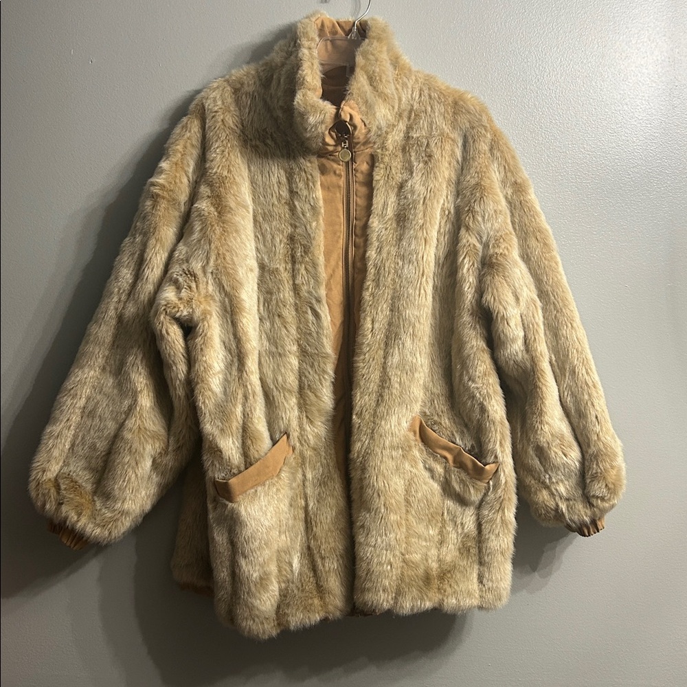 R.Z.R. Luxe Reversible Winter Jacket, faux fur SZ Large